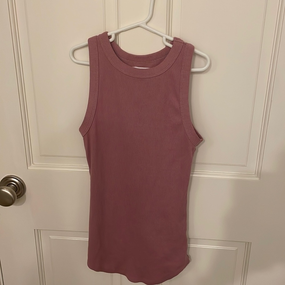 Ribbed long tanktop